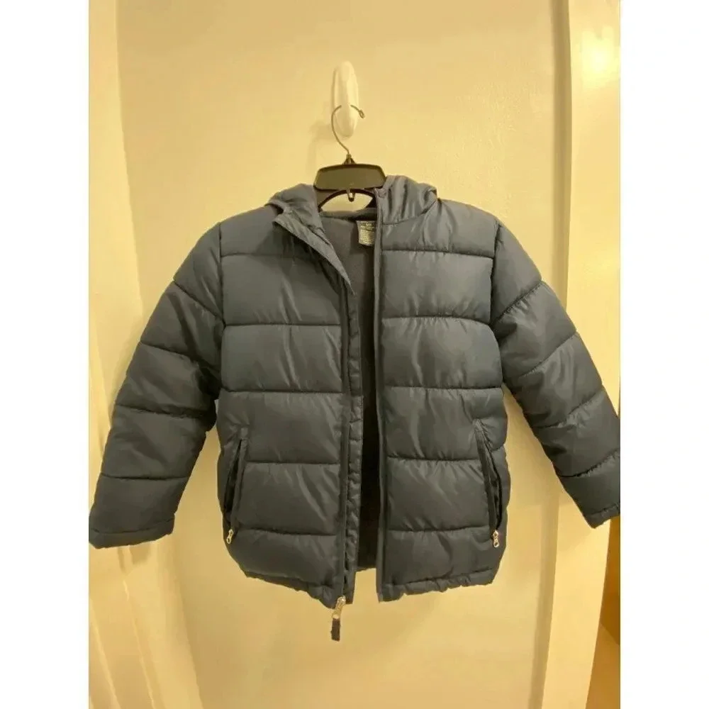 KIDS NAVY BLUE FADED GLORY PUFFER JACKET SIZE SMALL 6-7  NO FLAWS  NO DEFECTS